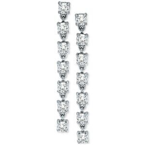 Giani Bernini Cubic Zirconia Seven Stone Linear Drop Earrings #170